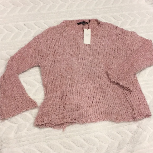Destructed Chenille Sweater in Pretty Pink! - Picture 8 of 8